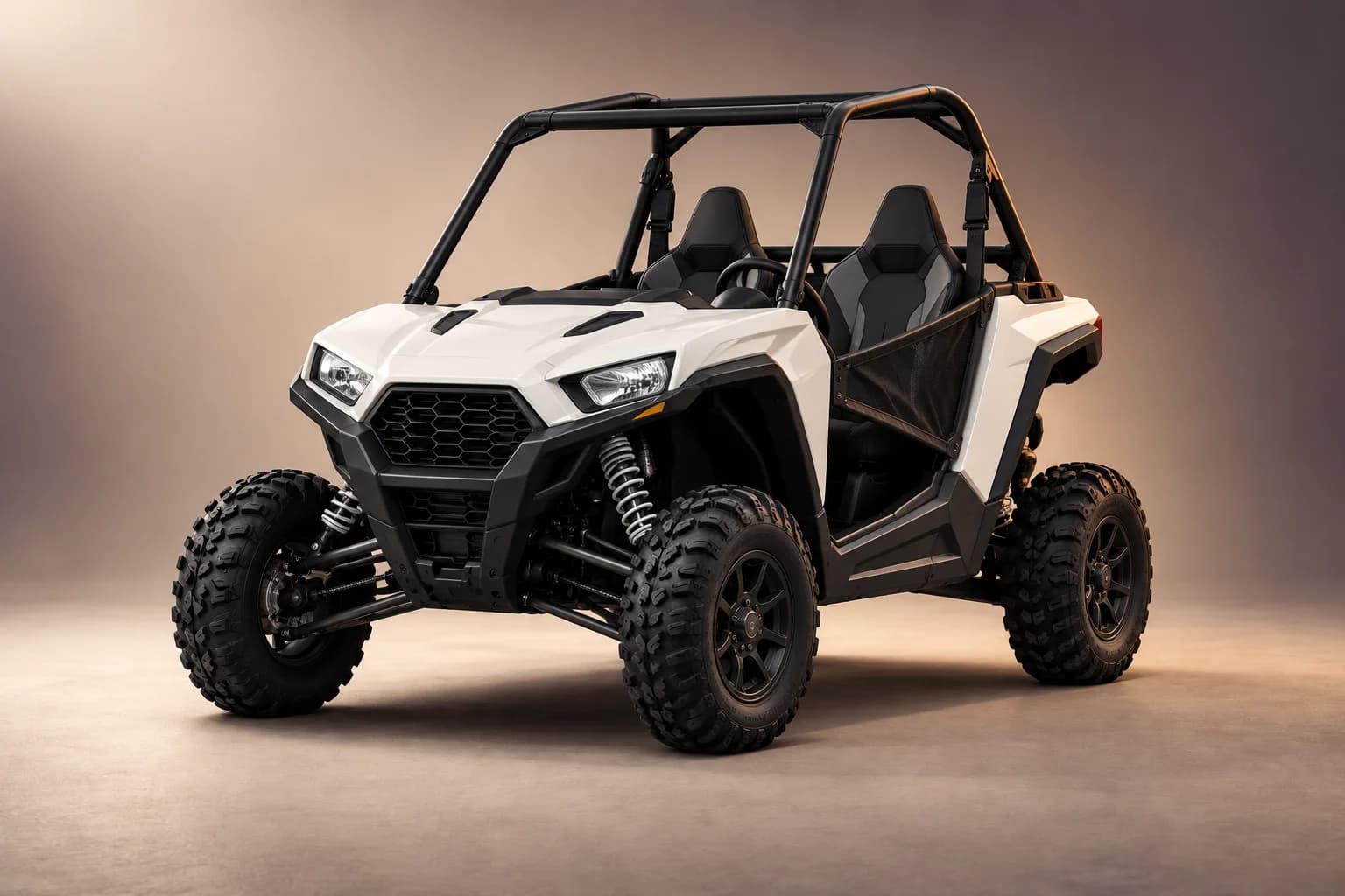 AI-generated studio illustration of the Polaris rzr 570 model family; actual generation, trim, color and specification require operator confirmation