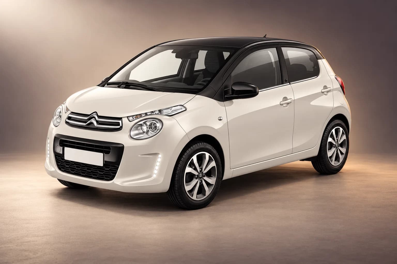 AI-restyled representative studio illustration of the Citroen c1 model family; actual generation, trim, color and specification require operator confirmation
