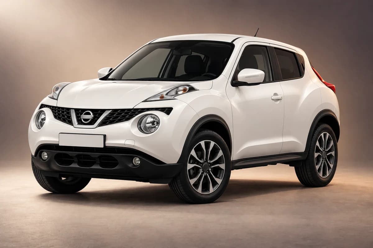 AI-generated studio illustration of the Nissan juke model family; actual generation, trim, color and specification require operator confirmation