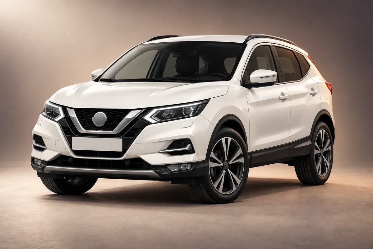 AI-generated studio illustration of the Nissan qashqai model family; actual generation, trim, color and specification require operator confirmation
