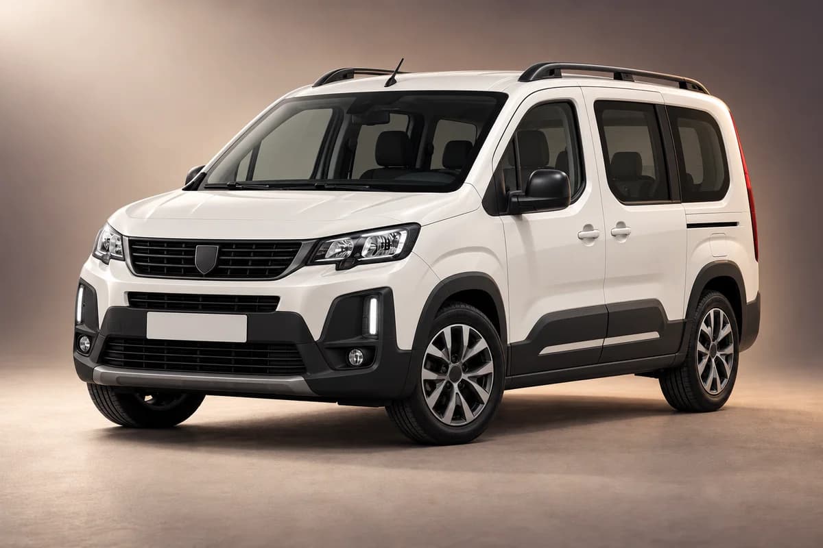AI-generated studio illustration of the Peugeot rifter model family; actual generation, trim, color and specification require operator confirmation