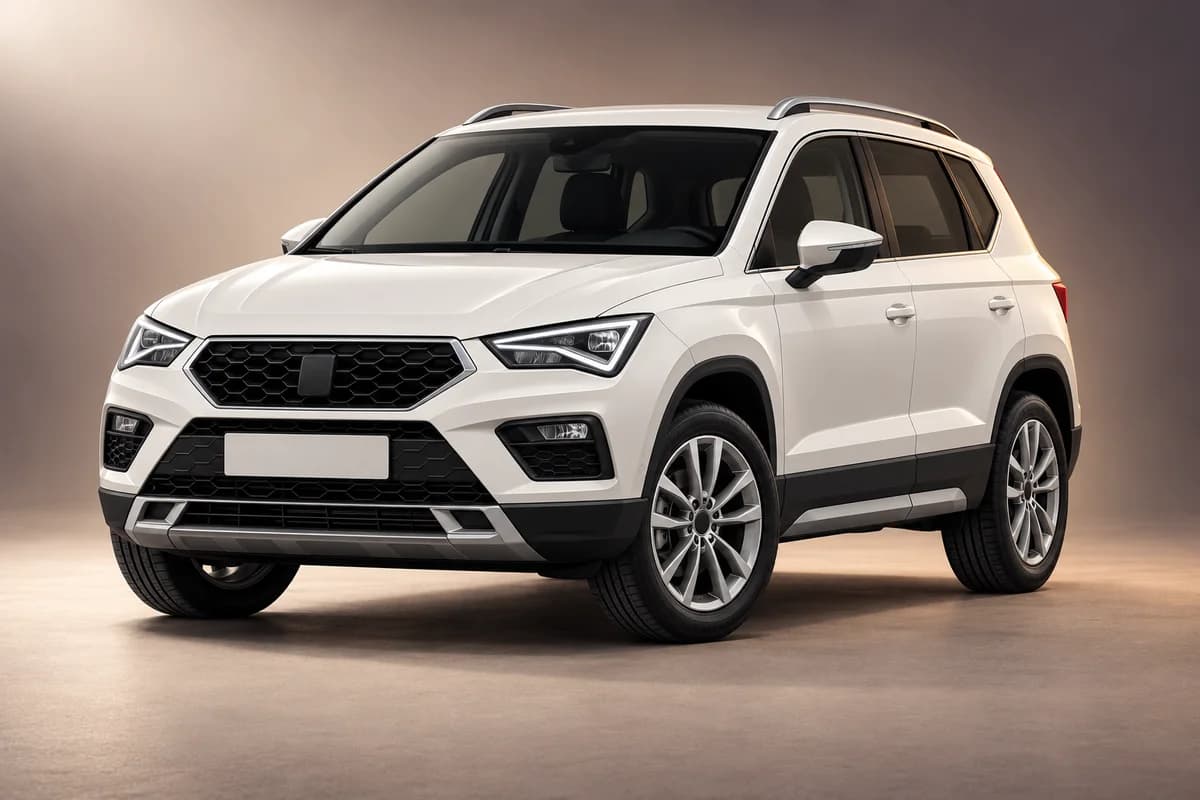 AI-generated studio illustration of the Seat ateca model family; actual generation, trim, color and specification require operator confirmation