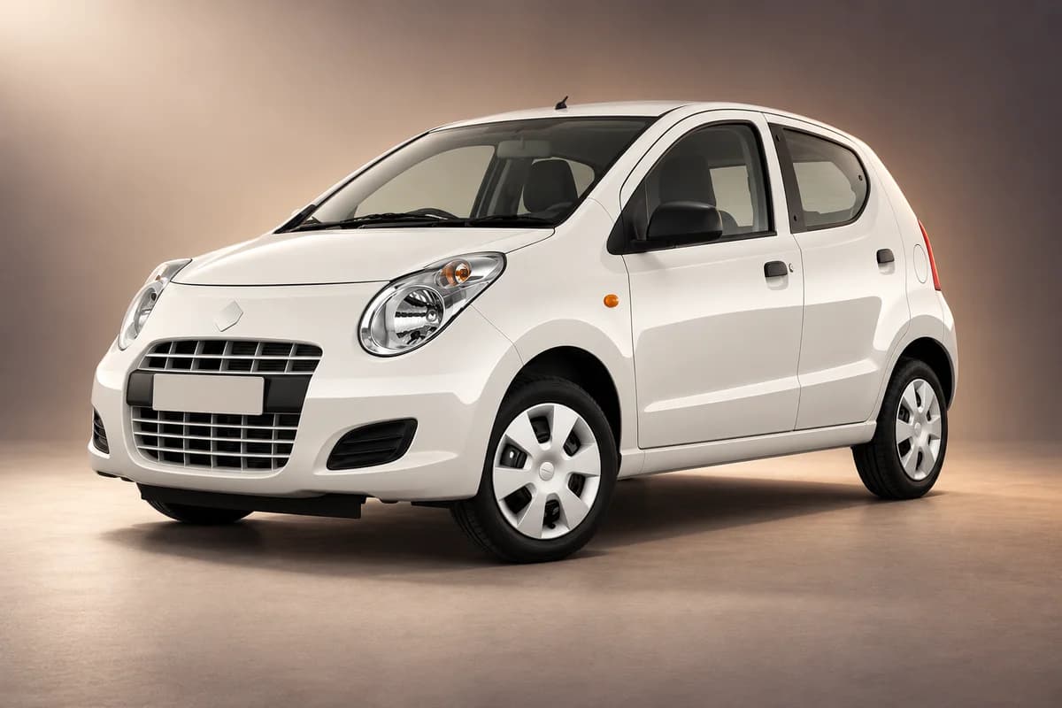 AI-restyled representative studio illustration of the Suzuki alto model family; actual generation, trim, color and specification require operator confirmation