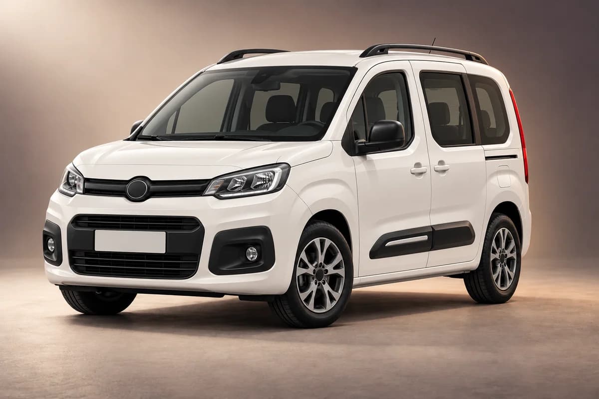 AI-generated studio illustration of the Toyota proace city model family; actual generation, trim, color and specification require operator confirmation