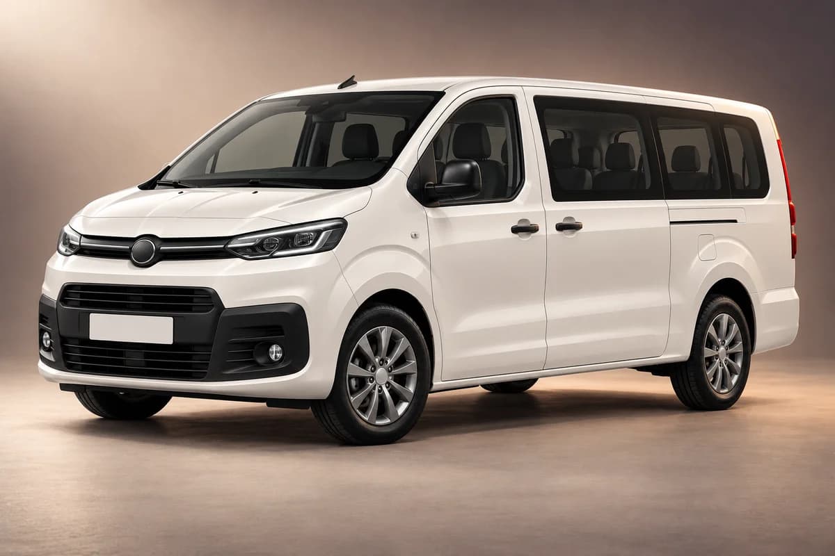 AI-generated studio illustration of the Toyota proace model family; actual generation, trim, color and specification require operator confirmation