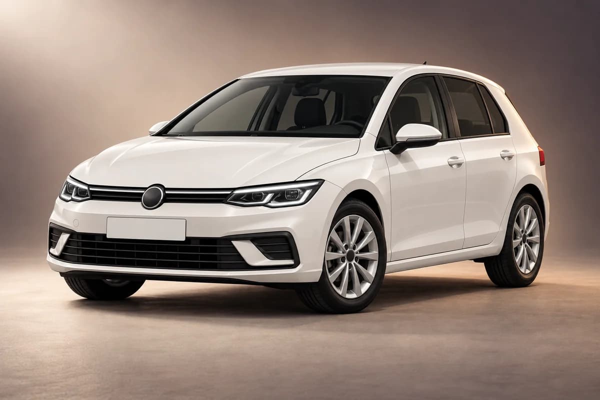 AI-generated studio illustration of the Volkswagen golf model family; actual generation, trim, color and specification require operator confirmation