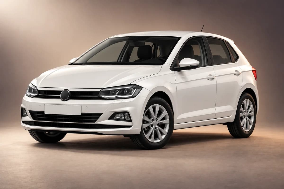 AI-generated studio illustration of the Volkswagen polo model family; actual generation, trim, color and specification require operator confirmation
