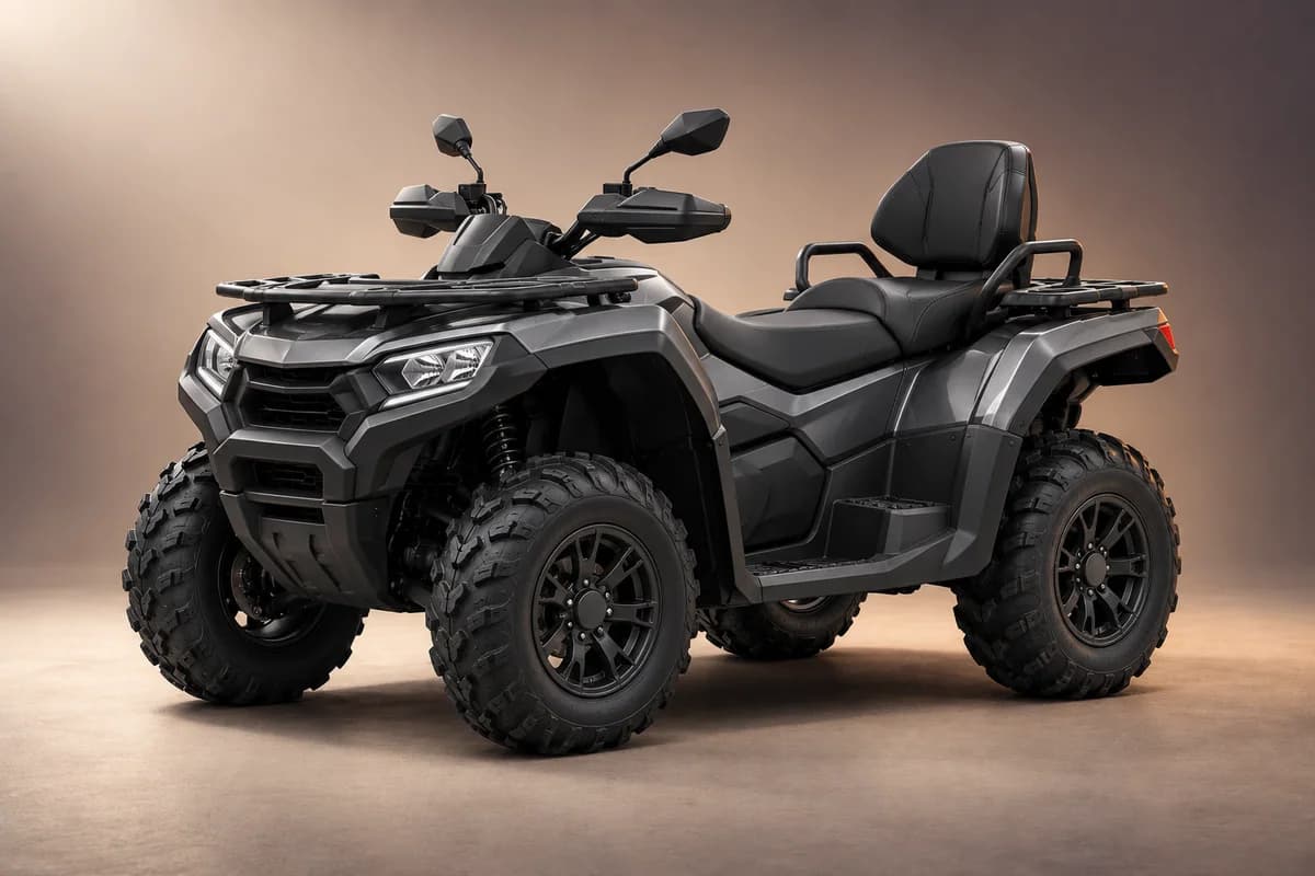 AI-generated studio illustration of the CFMoto cforce 450 luxury model family; actual generation, trim, color and specification require operator confirmation