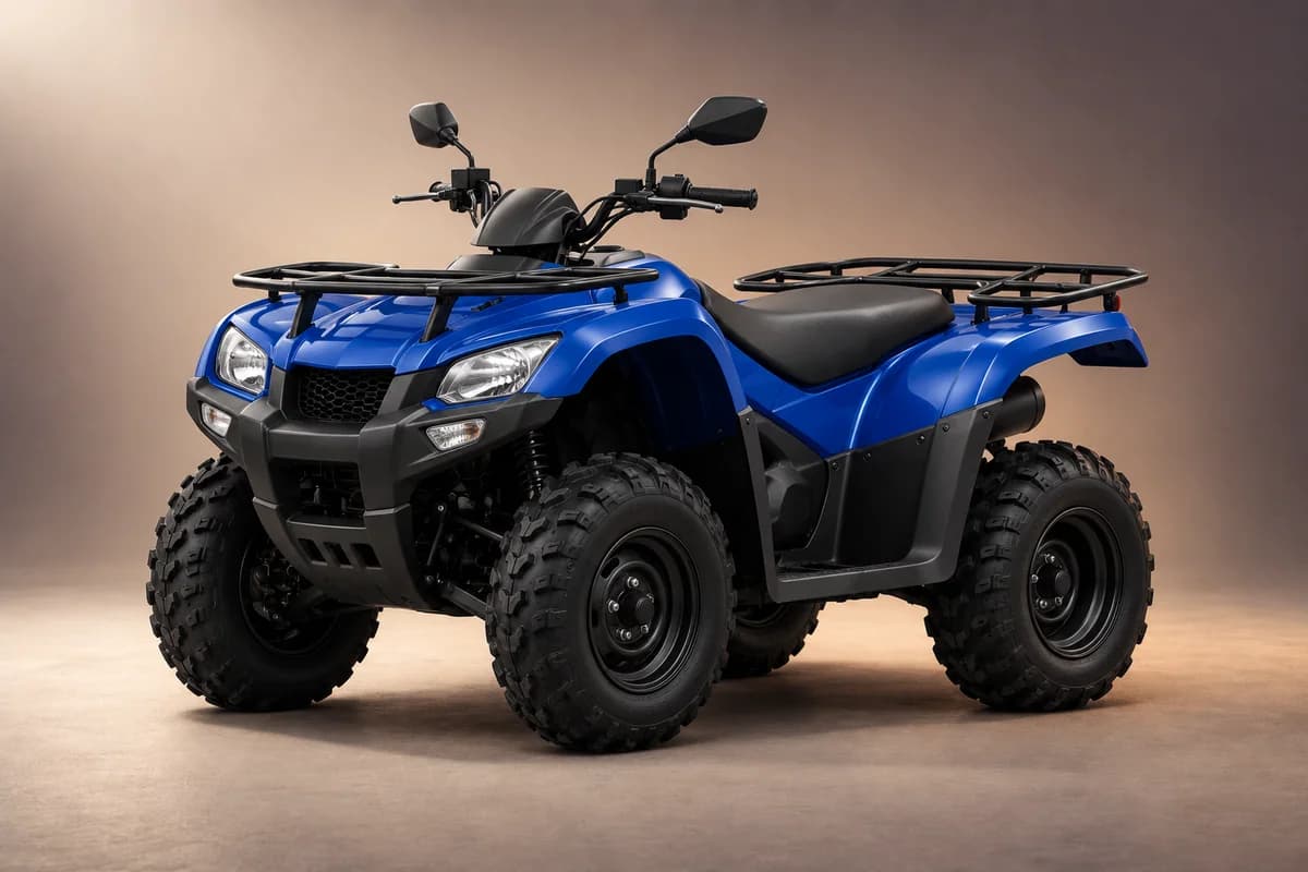KI-generierte Studioillustration der Modellfamilie Kymco mxu 300; tatsächliche Generation, Ausstattungsvariante, Farbe und Spezifikation muss der Vermieter bestätigen