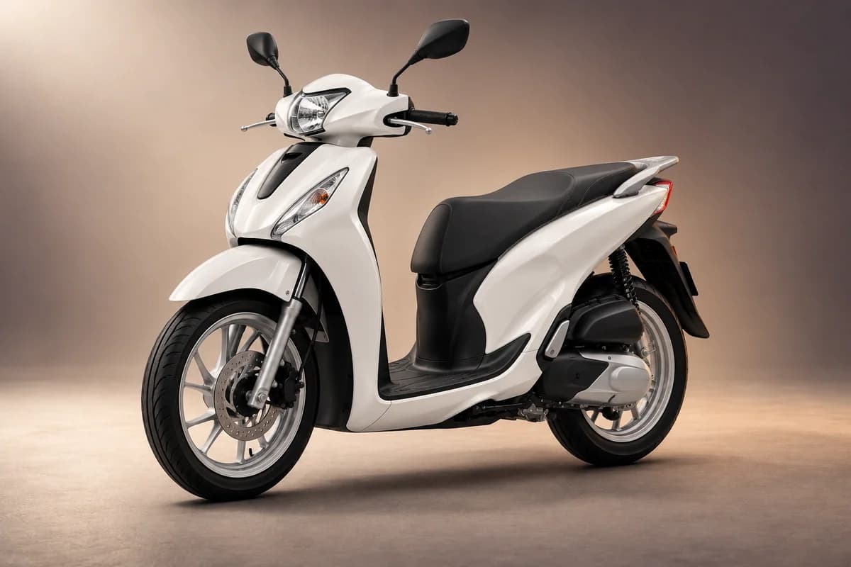 AI-generated studio illustration of the Honda sh 125 model family; actual generation, trim, color and specification require operator confirmation