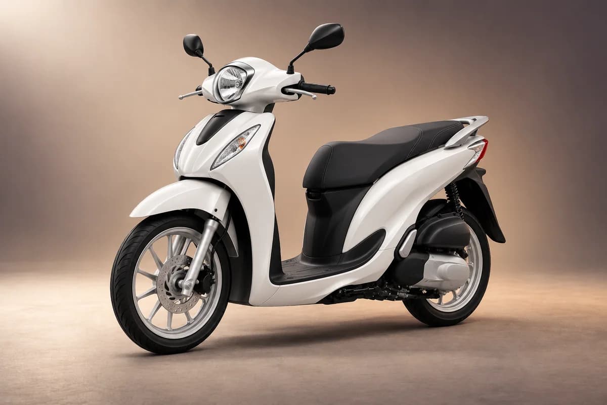 KI-generierte Studioillustration der Modellfamilie Honda sh mode 125; tatsächliche Generation, Ausstattungsvariante, Farbe und Spezifikation muss der Vermieter bestätigen