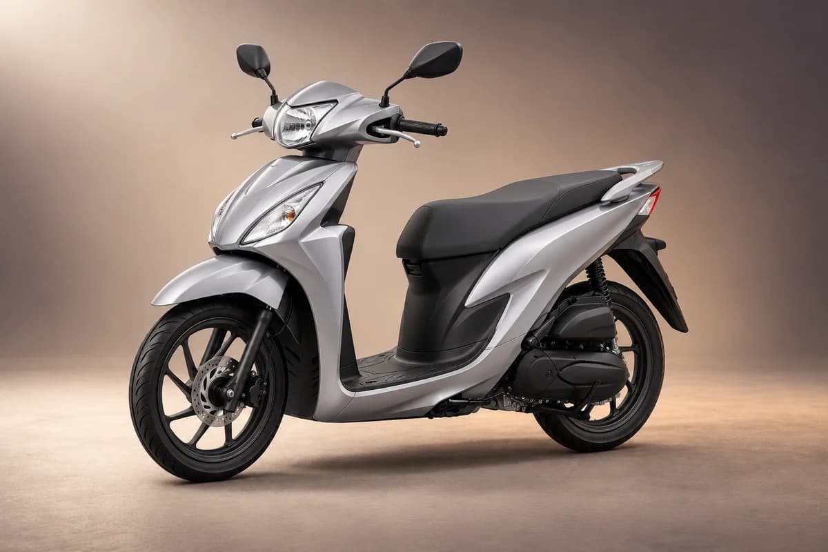 AI-generated studio illustration of the Honda vision 110 model family; actual generation, trim, color and specification require operator confirmation