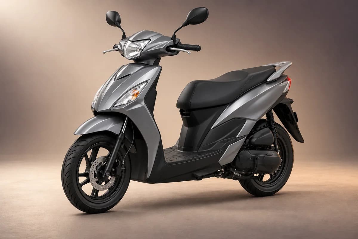 KI-generierte Studioillustration der Modellfamilie Kymco agility 125; tatsächliche Generation, Ausstattungsvariante, Farbe und Spezifikation muss der Vermieter bestätigen