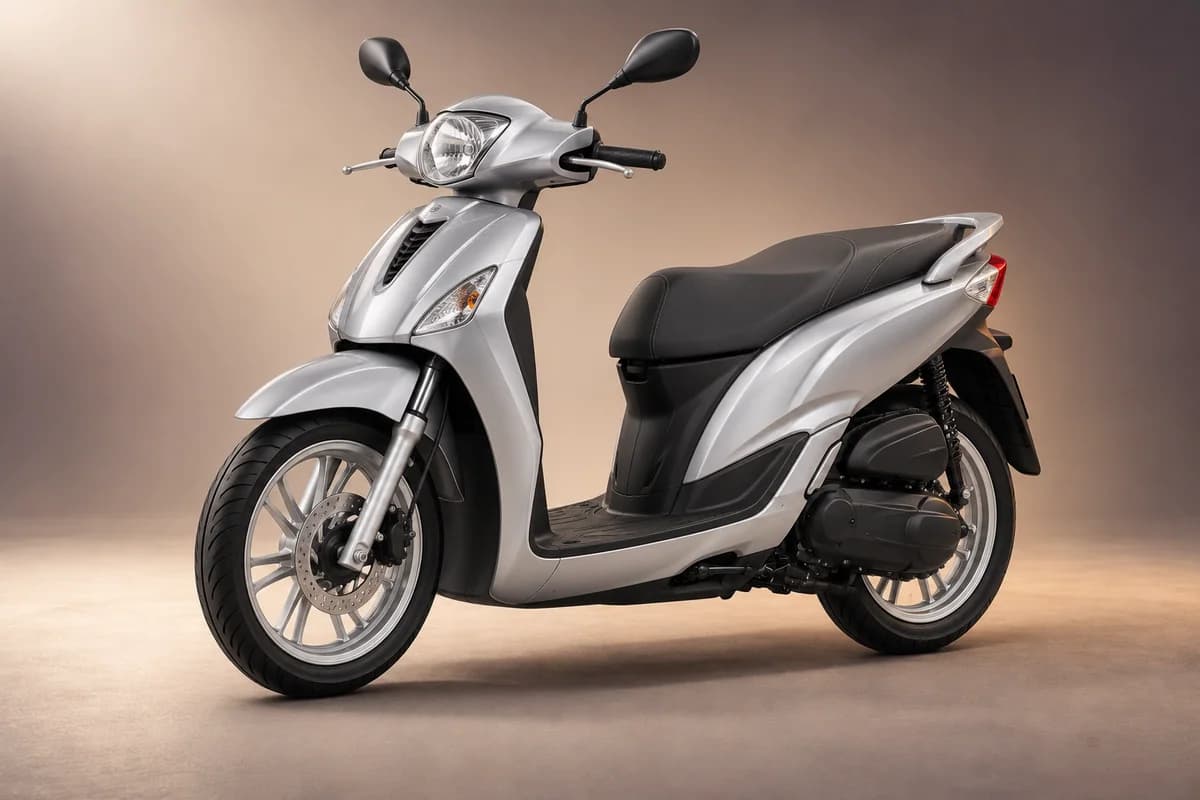 AI-generated studio illustration of the Kymco people 125 model family; actual generation, trim, color and specification require operator confirmation