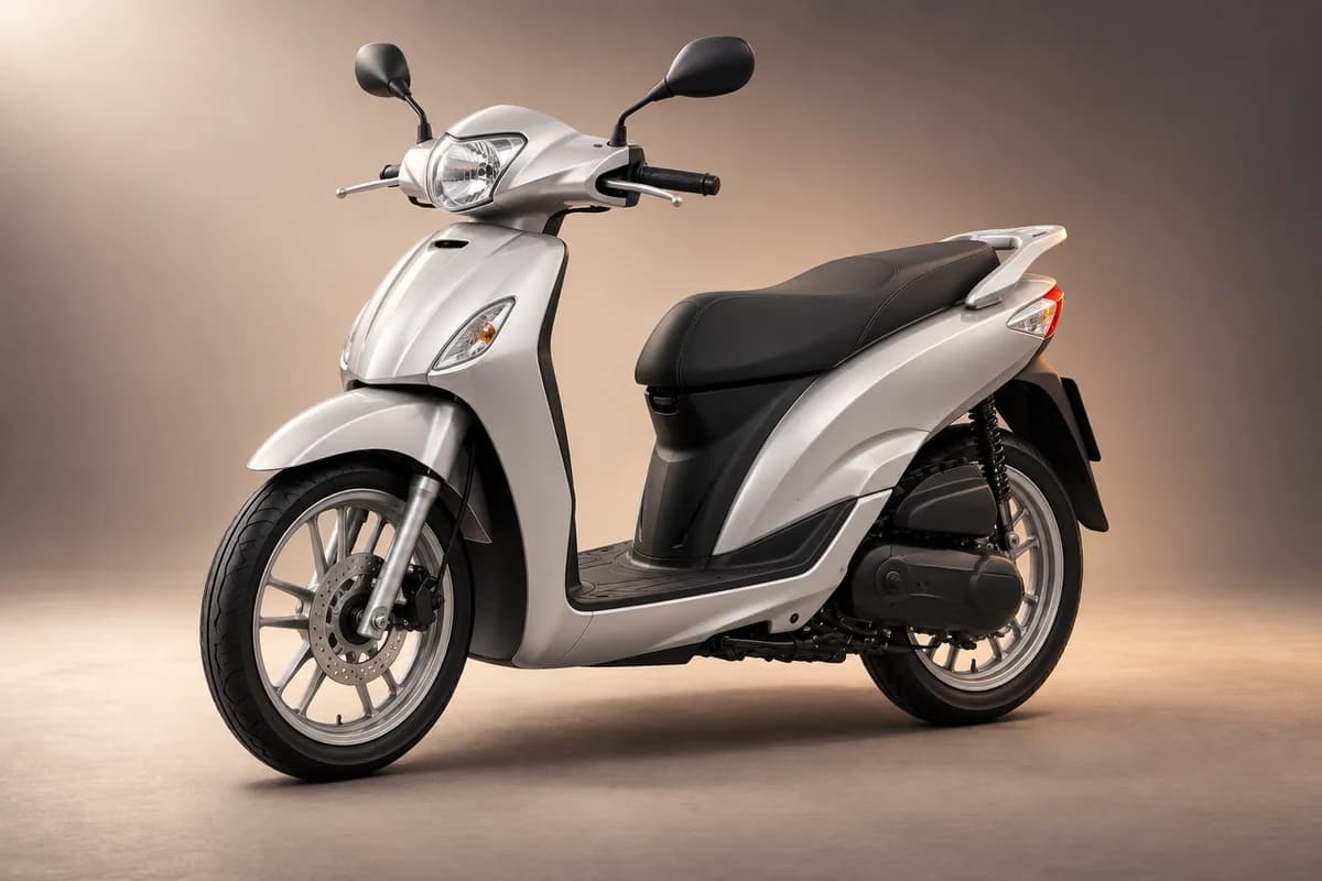 KI-generierte Studioillustration der Modellfamilie Kymco people 80; tatsächliche Generation, Ausstattungsvariante, Farbe und Spezifikation muss der Vermieter bestätigen